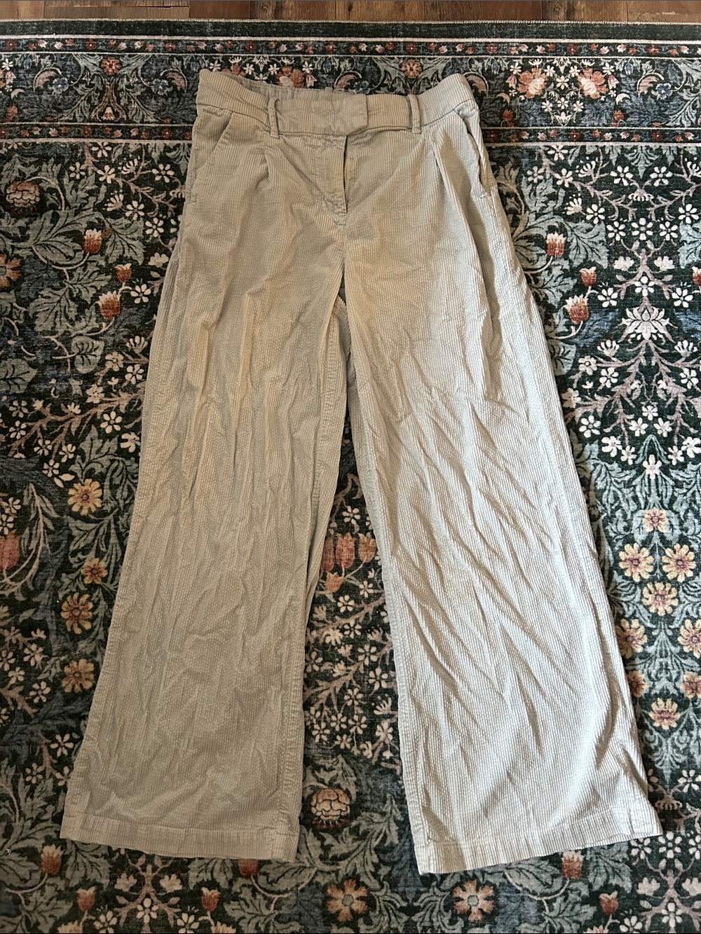 American Eagle Light Blue Corduroy Wide Leg Trouser | 4R